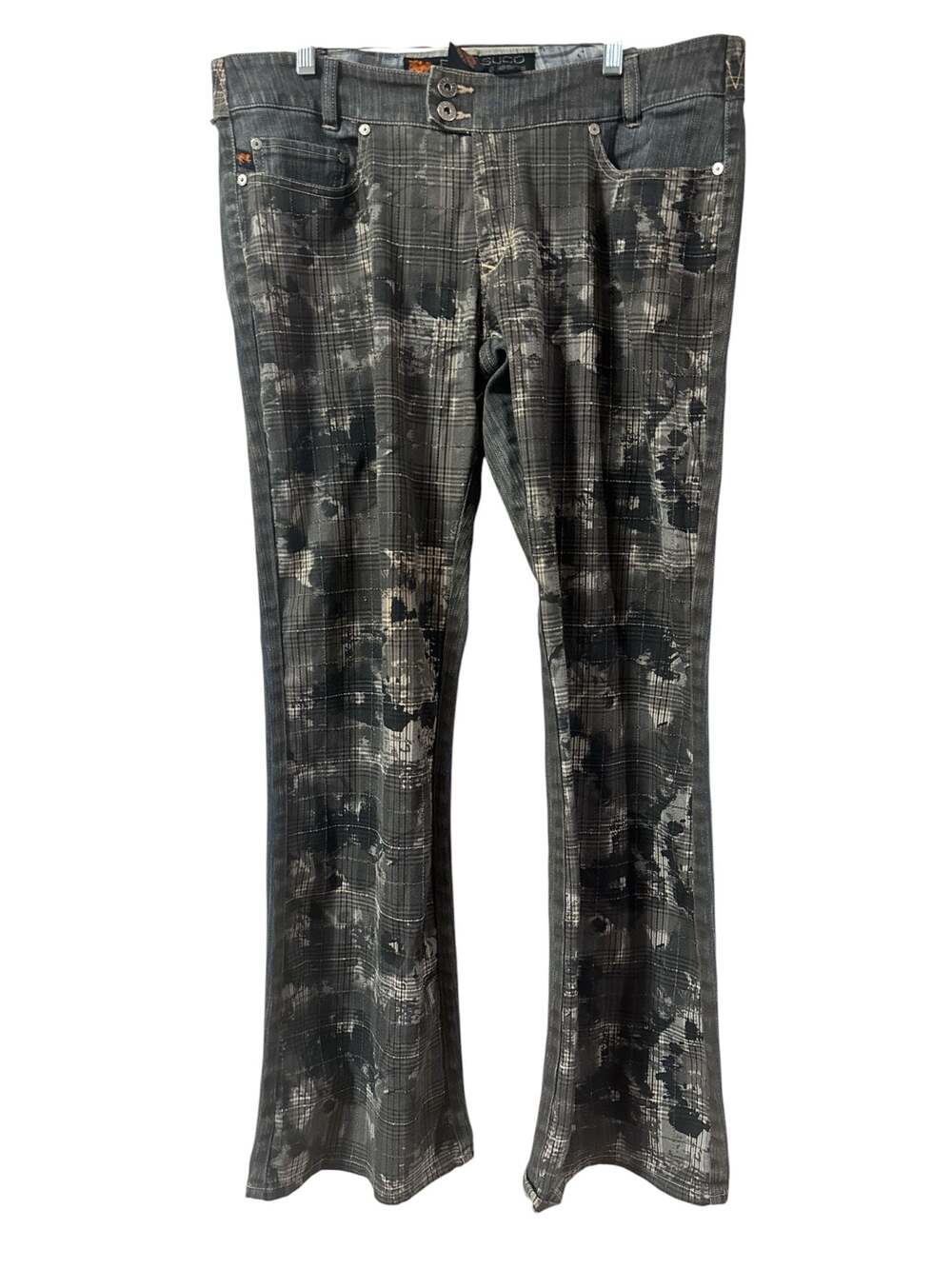 Parasuco Ergonomic Jeans Vintage Y2K Plaid Bootcut Denim